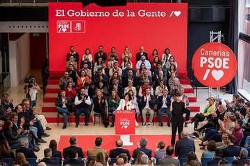 Los socialistas de Telde arropan a un Pedro Sánchez convencido del triunfo de su partido en las Islas/Acfi Press y TA.